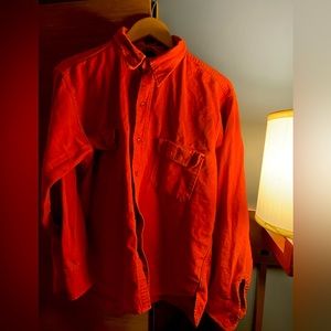 Vintage 100% wool Woolrich Medium Orange shirt/jacket. Good for layering